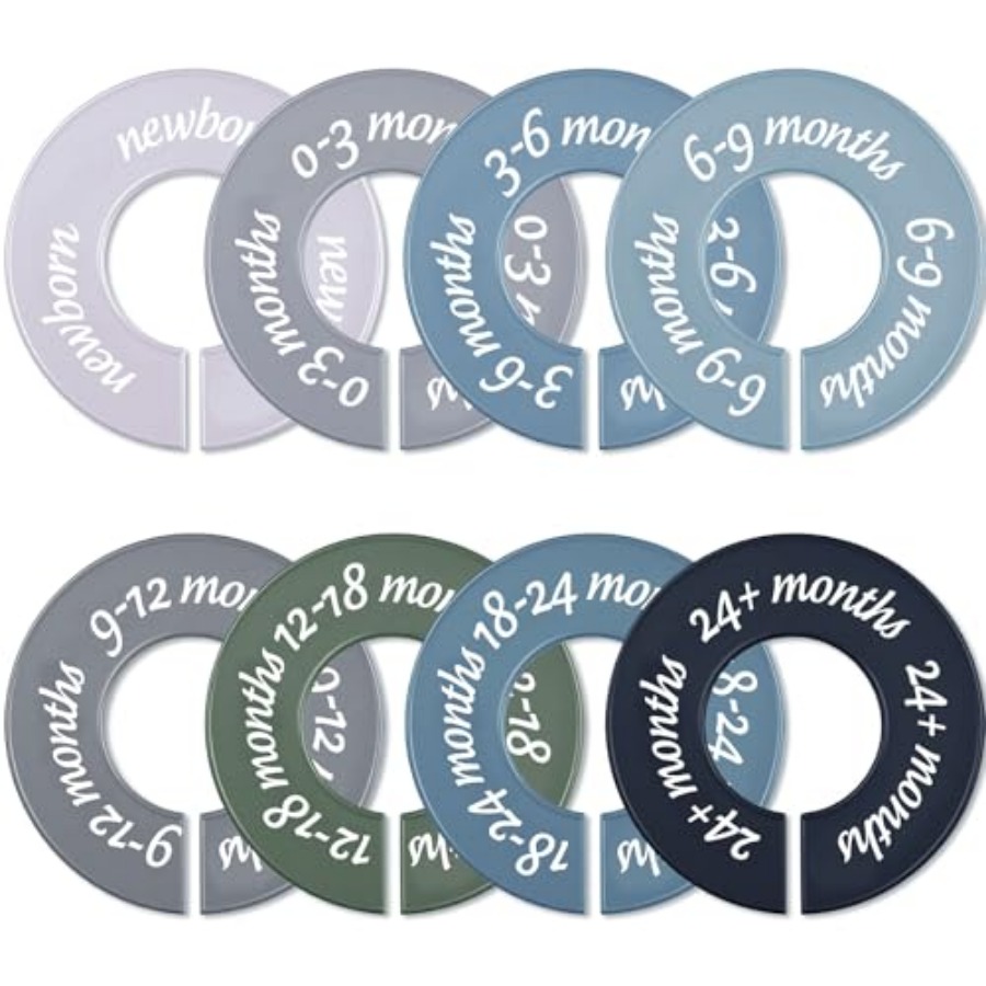 Baby Nursery Decor - 8 Pcs Baby Closet Dividers, Gifts