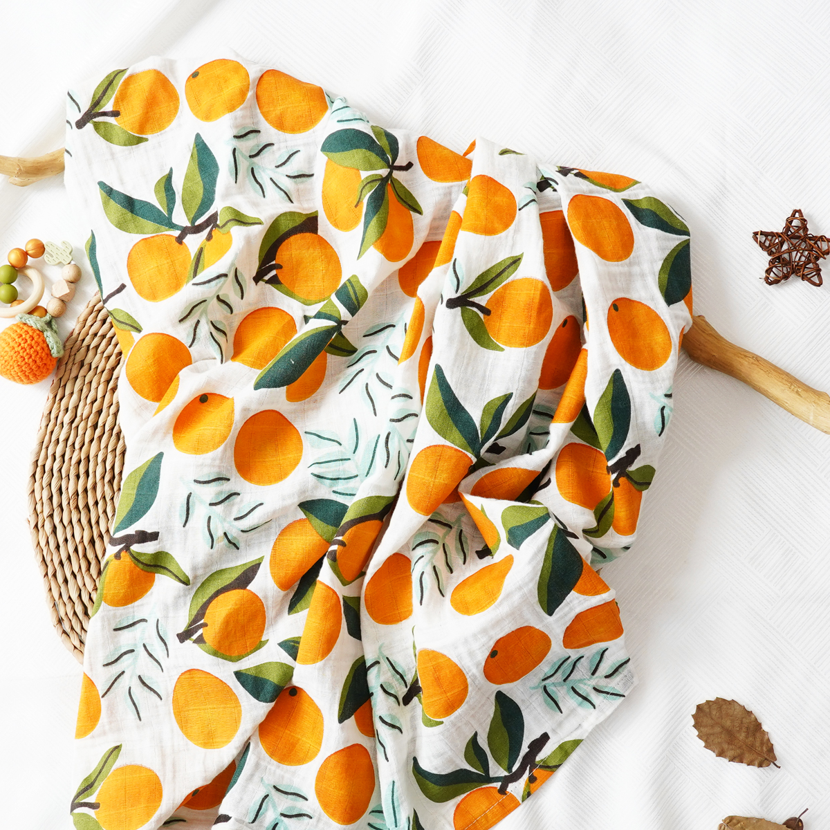 Swaddle Blanket Muslin - 1PCS Baby Muslin Swaddle 120*110cm 100%