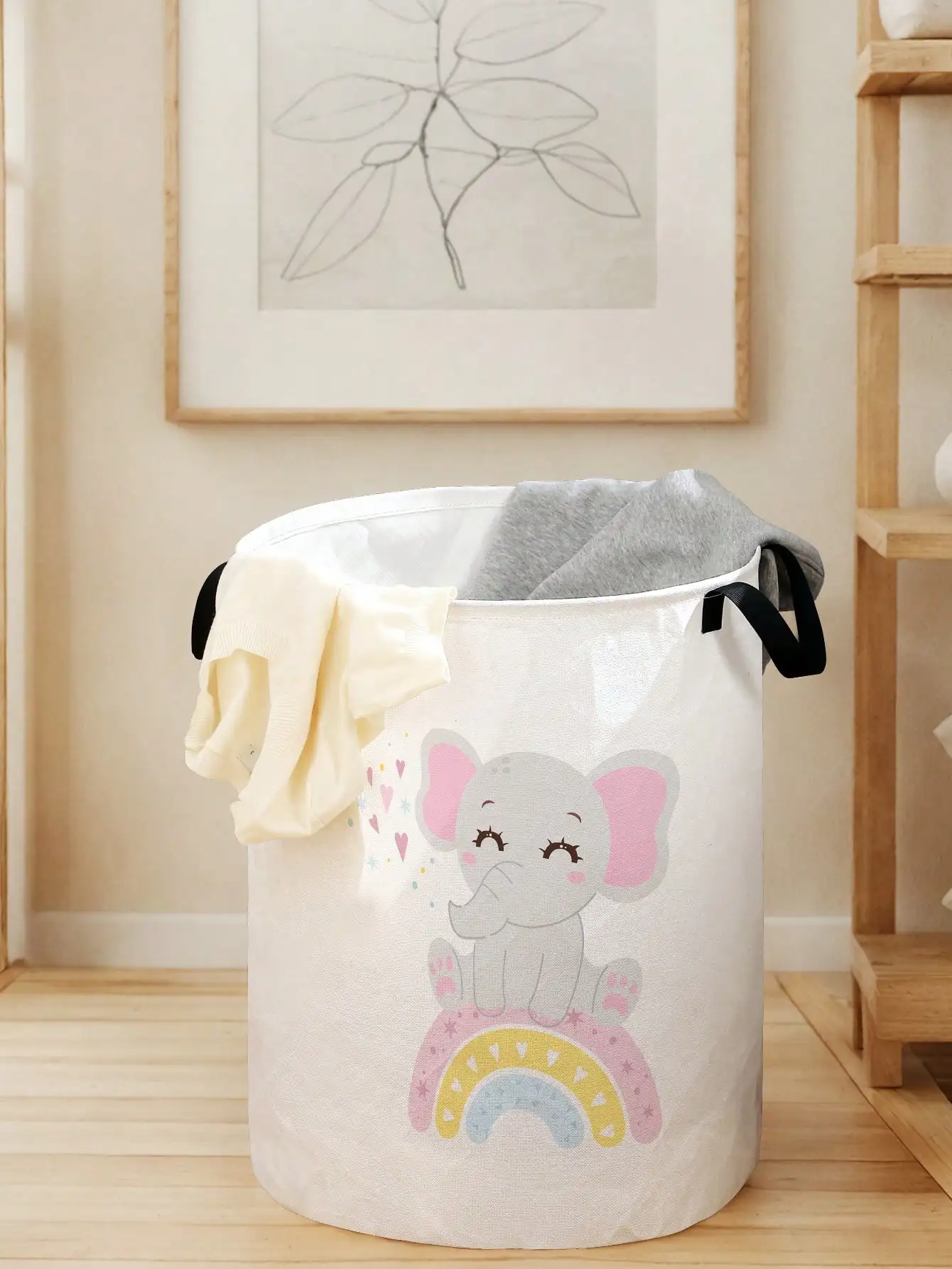 Baby Nursery Organizer - 1pc Cute Elephant Pattern Foldable Large
