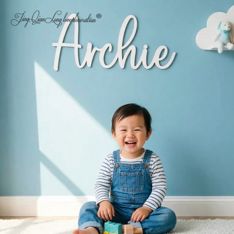Baby Nursery Name Letters - Custom Wooden Name Sign Nursery Wall