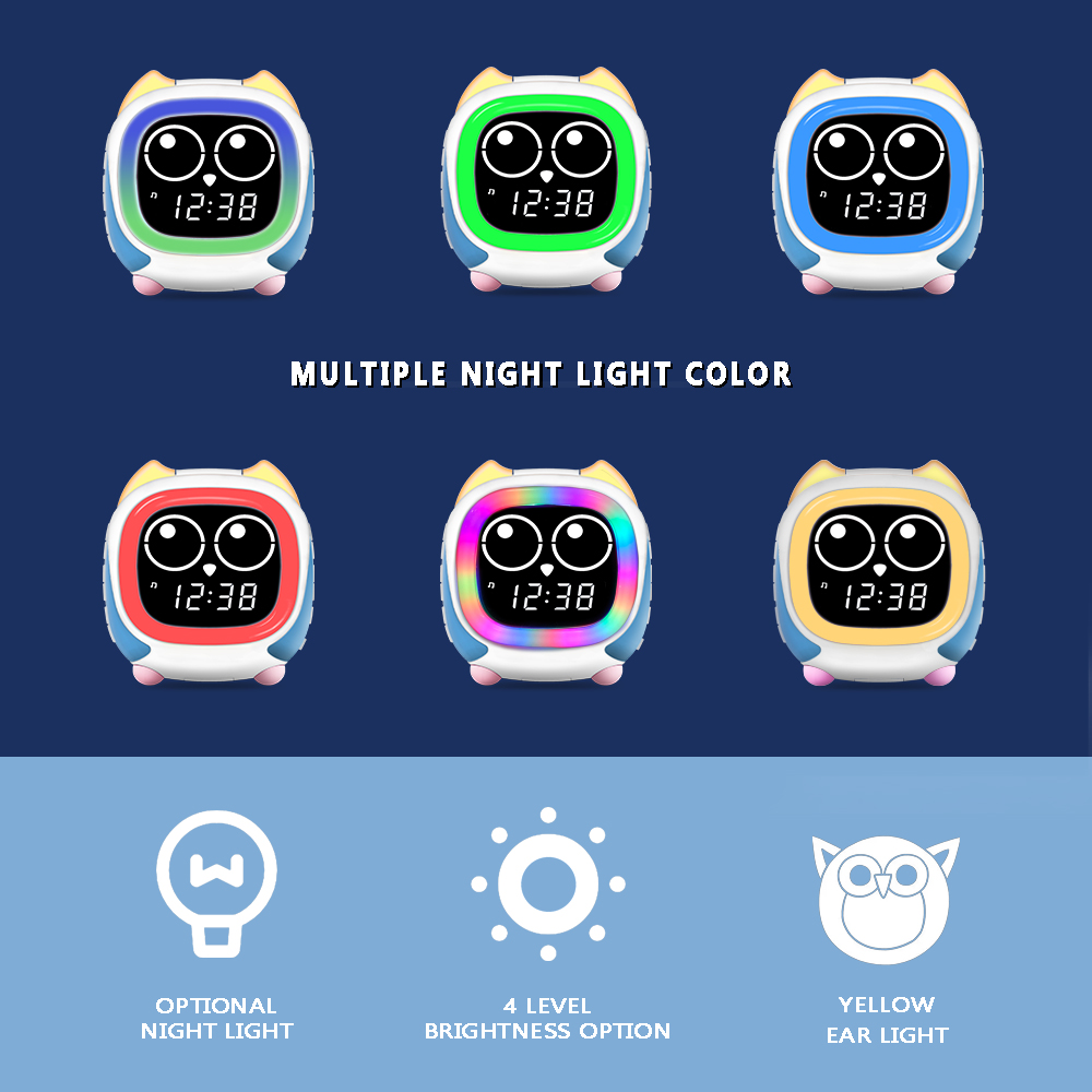 Addo Kids Owl Alarm Clock: Sun - Sound Sleep Trainer Clock reseña y precio