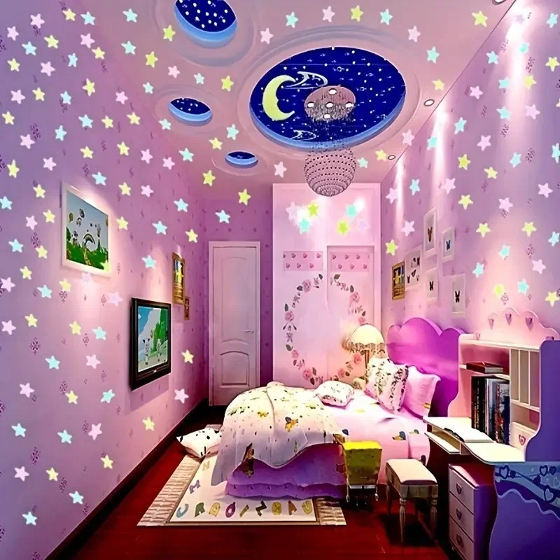 Fluorescent Glowing Star Wall  - Baby Nursery Modern reseña y precio