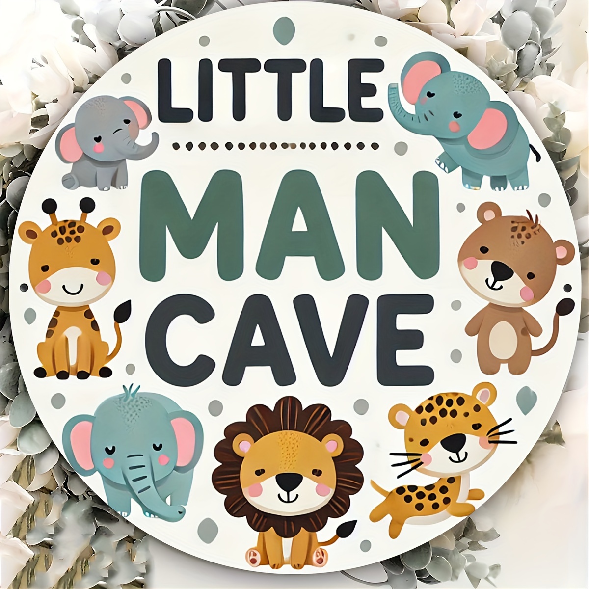 Wooden Sign Little Man Cave Sa - Baby Nursery Vintage reseña y precio