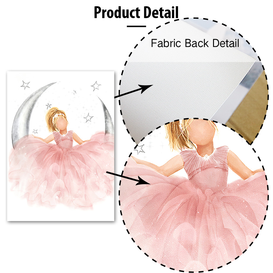 Pink Angel Girl Sun Moon Cloud - Baby Nursery Pink reseña y precio