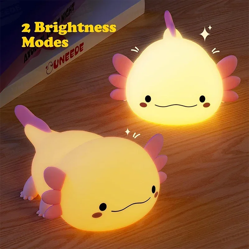 Cute Axolotl Night Light Silic - Baby Nursery Pink reseña y precio