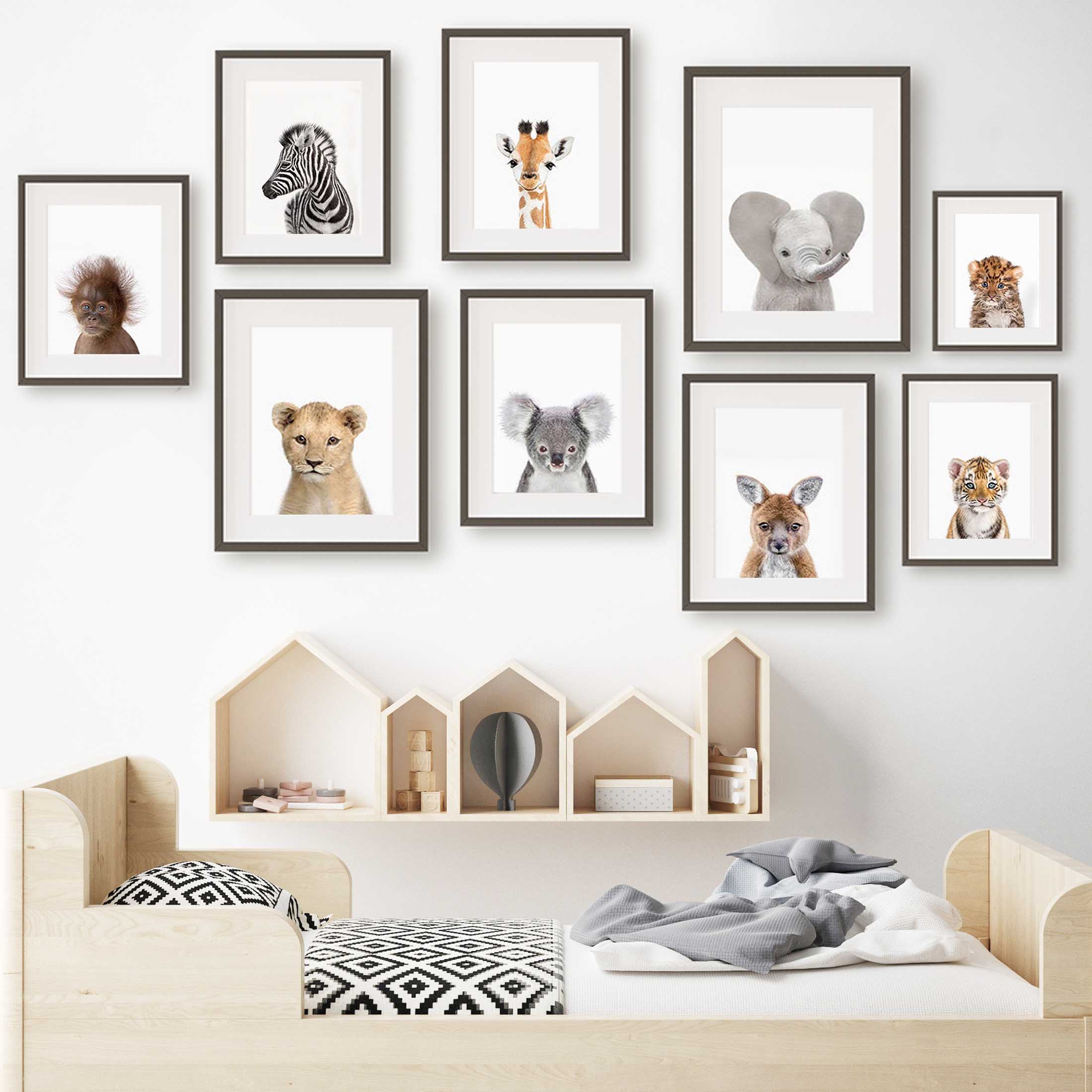 Baby Animal Nursery Wall Art P - Baby Nursery Zoo Animals reseña y precio