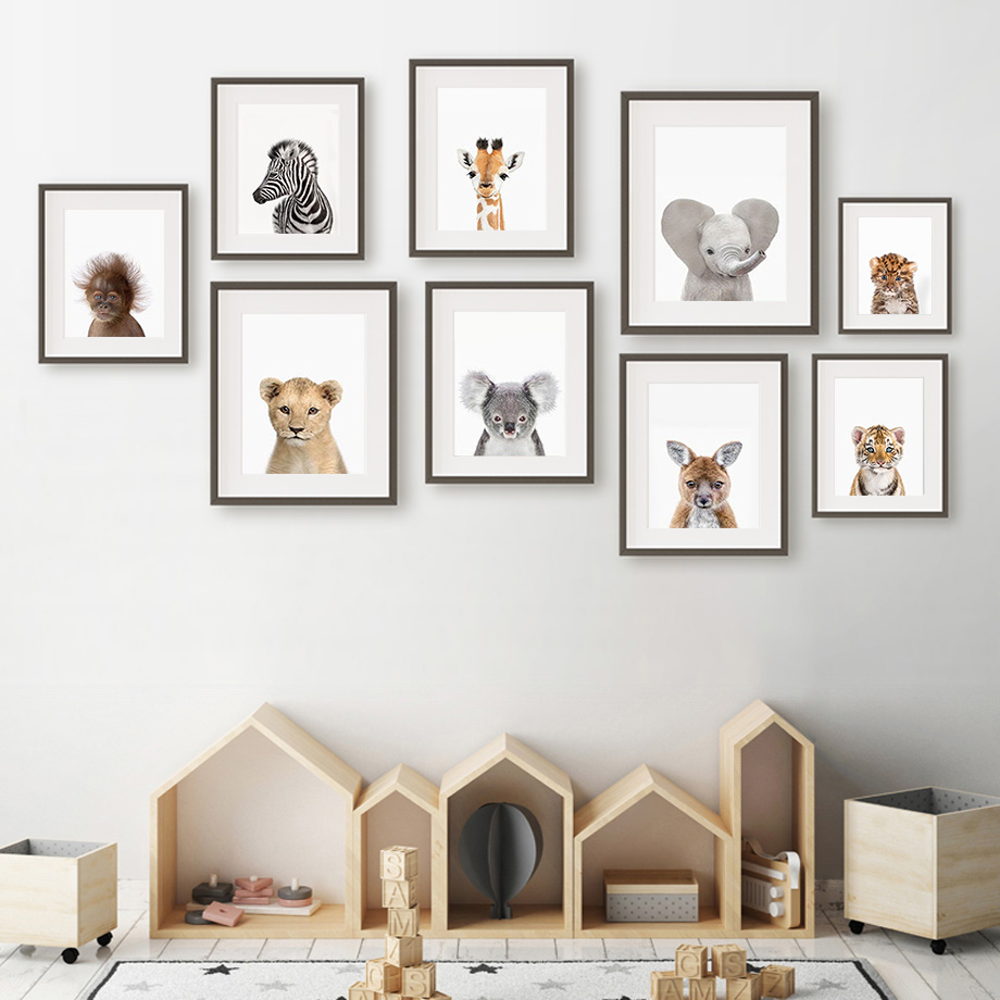 Baby Animal Nursery Wall Art P - Baby Nursery Zoo Animals reseña y precio