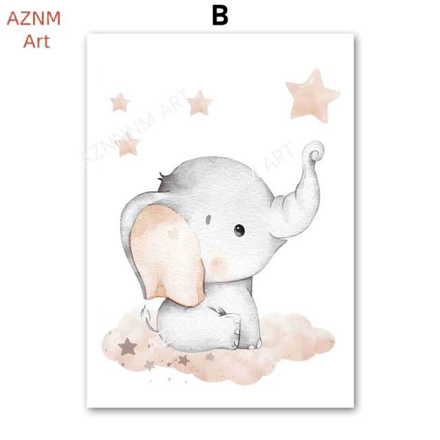 Elephant Balloon Rainbow Moon  - Baby Nursery Fabric reseña y precio
