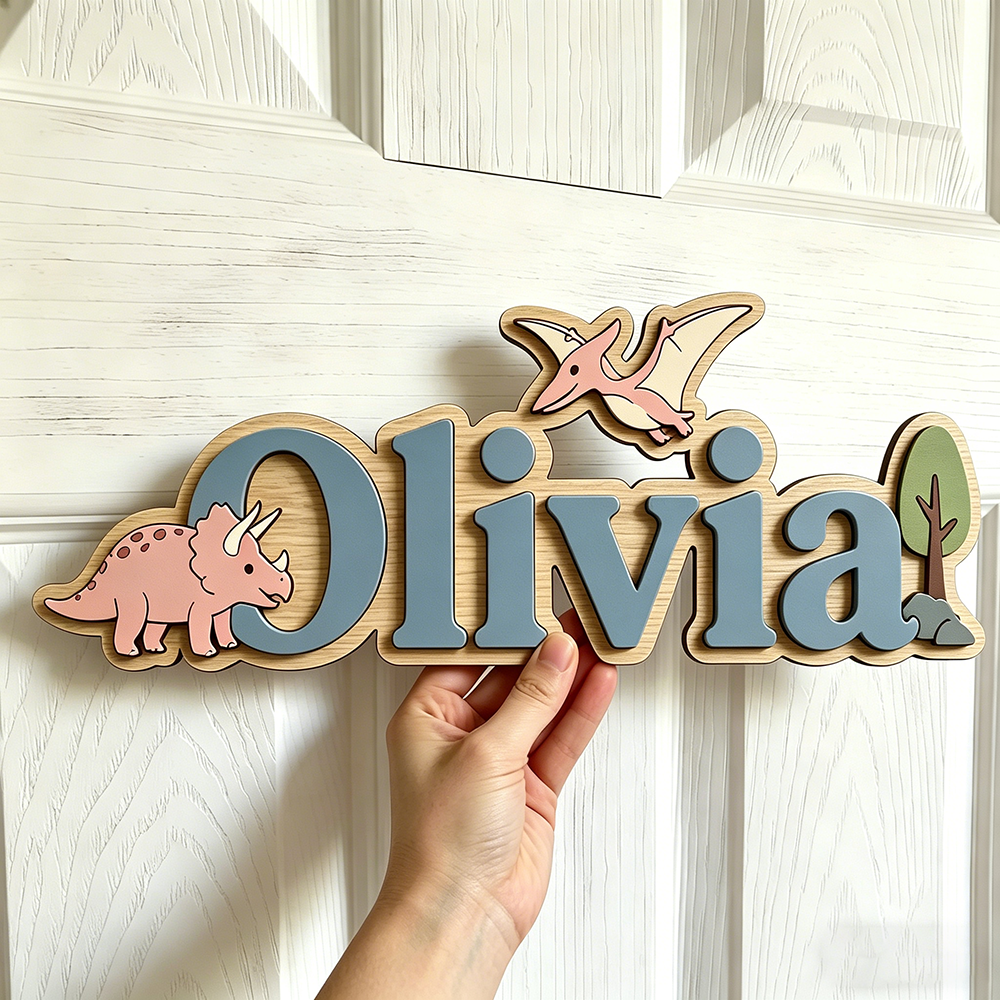 Personalized Dinosaur Name Sig - Baby Nursery Decor reseña y precio