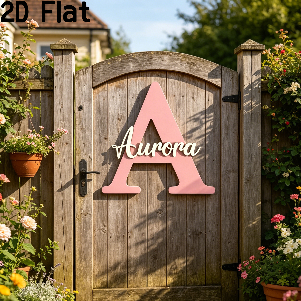 1Pc Custom Pink Alphabet A Woo - Baby Nursery Pink reseña y precio