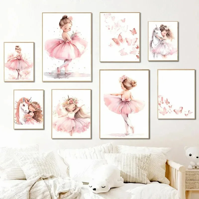 Pink Ballerina Girl Unicorn Bu - Baby Nursery Pink reseña y precio