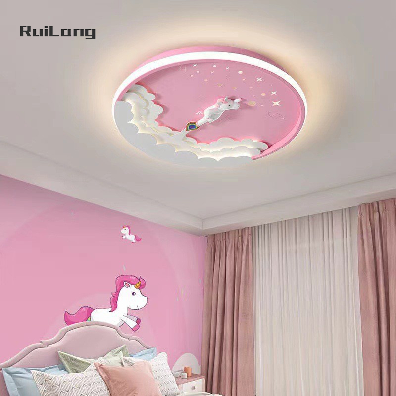 Cartoon Led Unicorn Ceiling La - Baby Nursery Pink reseña y precio