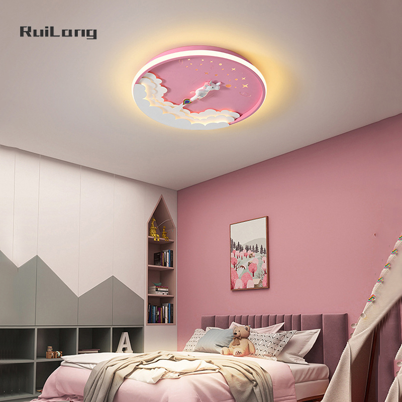 Cartoon Led Unicorn Ceiling La - Baby Nursery Pink reseña y precio