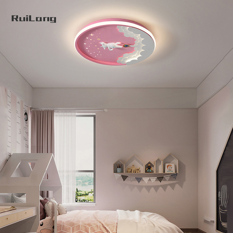 Cartoon Led Unicorn Ceiling La - Baby Nursery Pink reseña y precio