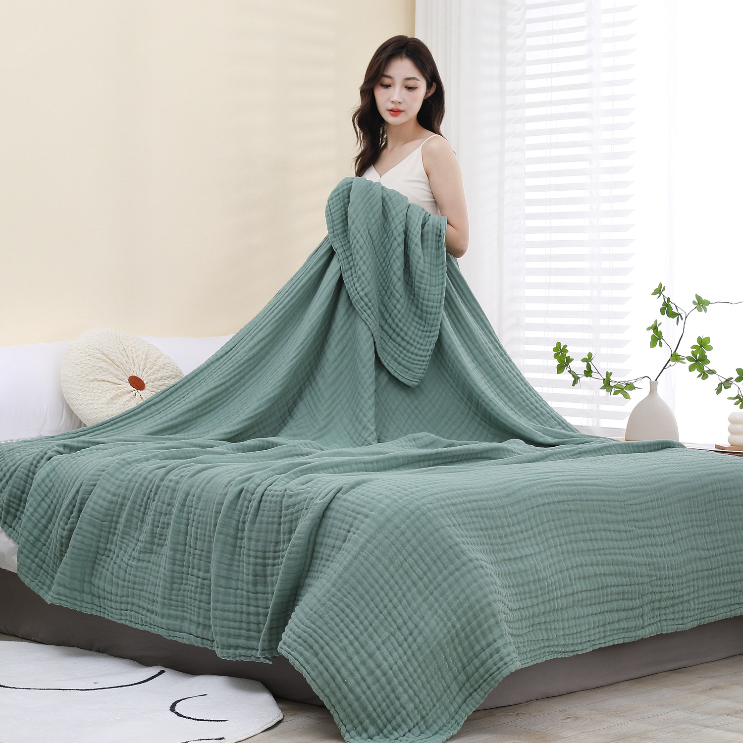 100% Cotton Muslin Blanket For - Swaddle Blanket Muslin reseña y precio