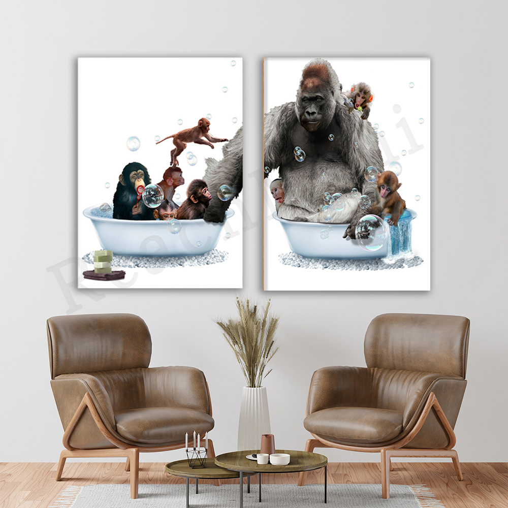 Gorilla Nursery Tub Print, Bab - Baby Nursery Zoo Animals reseña y precio