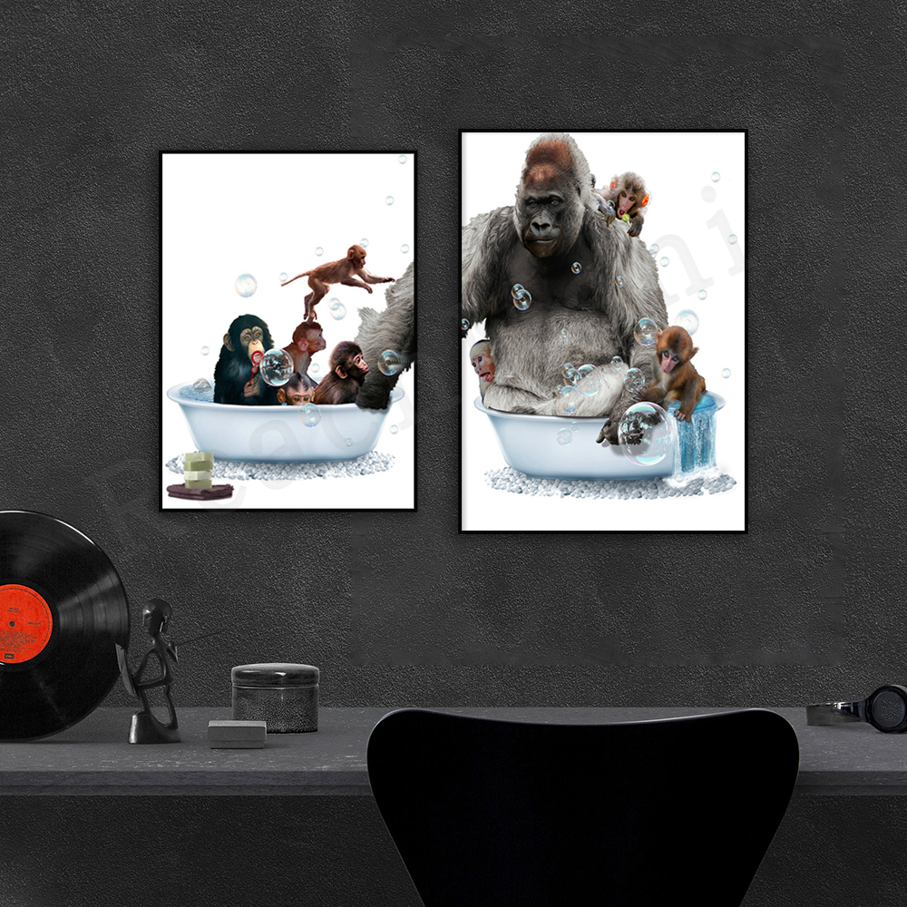 Gorilla Nursery Tub Print, Bab - Baby Nursery Zoo Animals reseña y precio