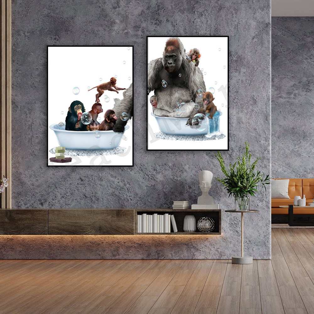 Gorilla Nursery Tub Print, Bab - Baby Nursery Zoo Animals reseña y precio