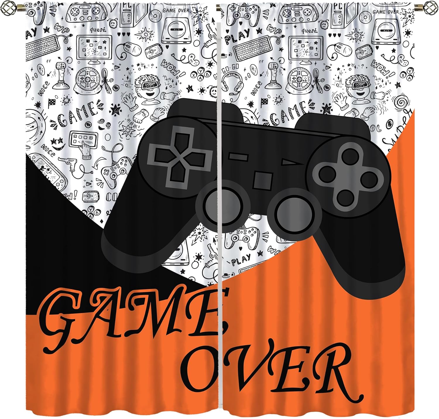 Gamer Curtains Kids Boy Bedroo - Baby Nursery Videos reseña y precio