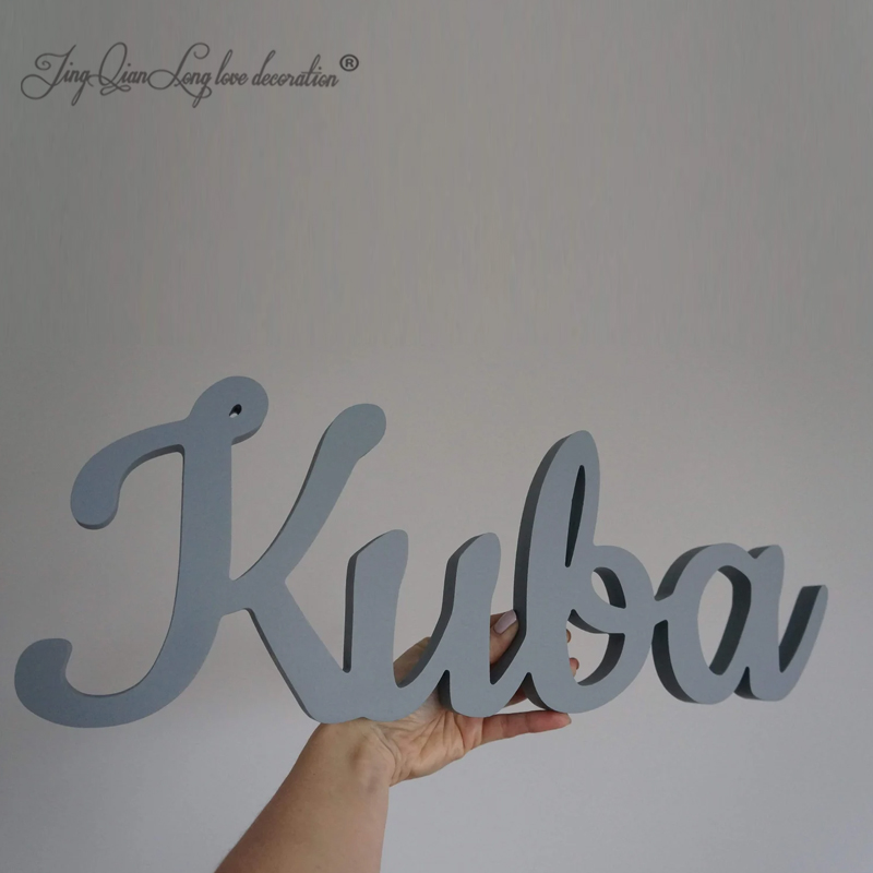 Custom Wooden Name Sign Baby N - Baby Nursery Name Letters reseña y precio