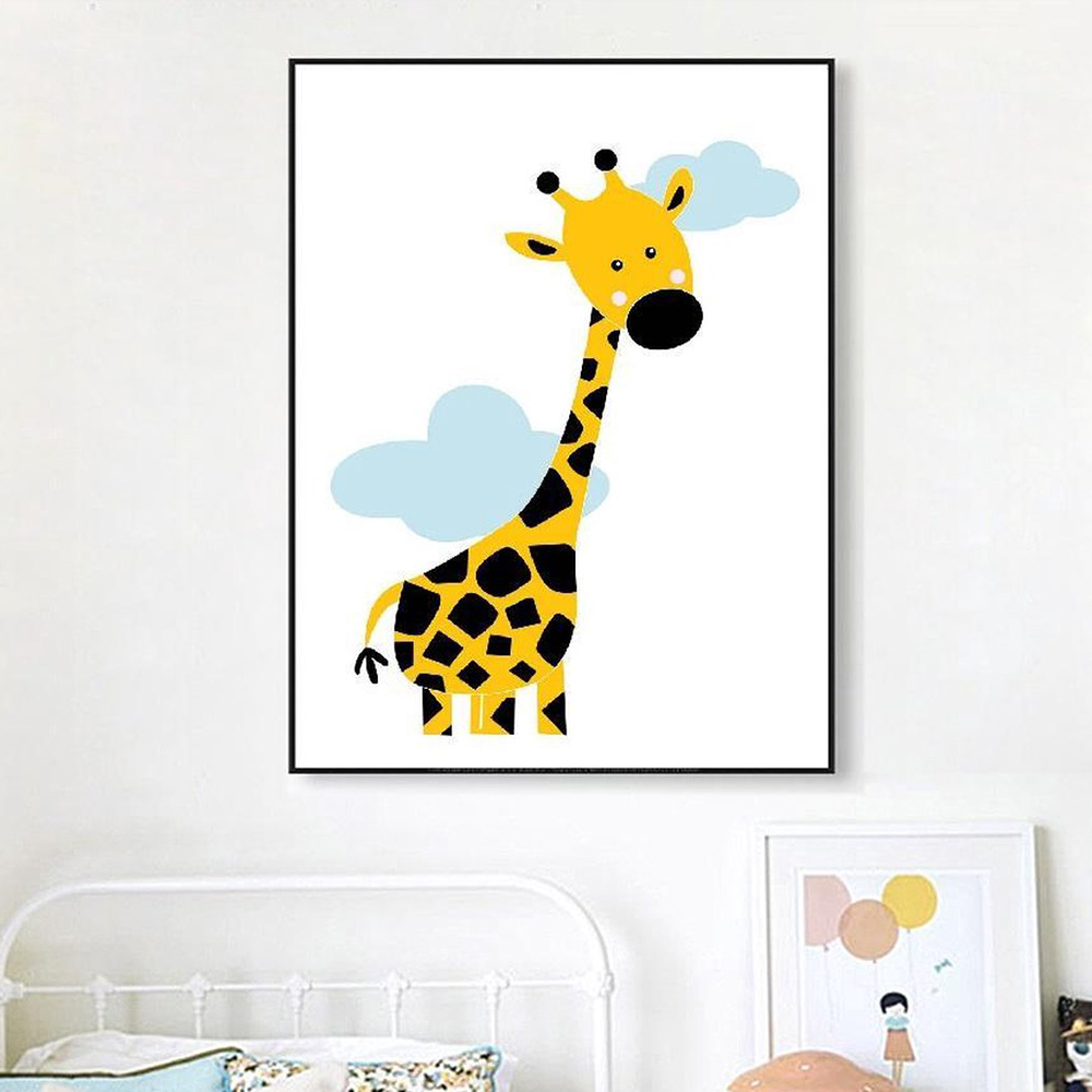 Cartoon Animal Posters Yellow  - Baby Nursery Yellow Walls reseña y precio
