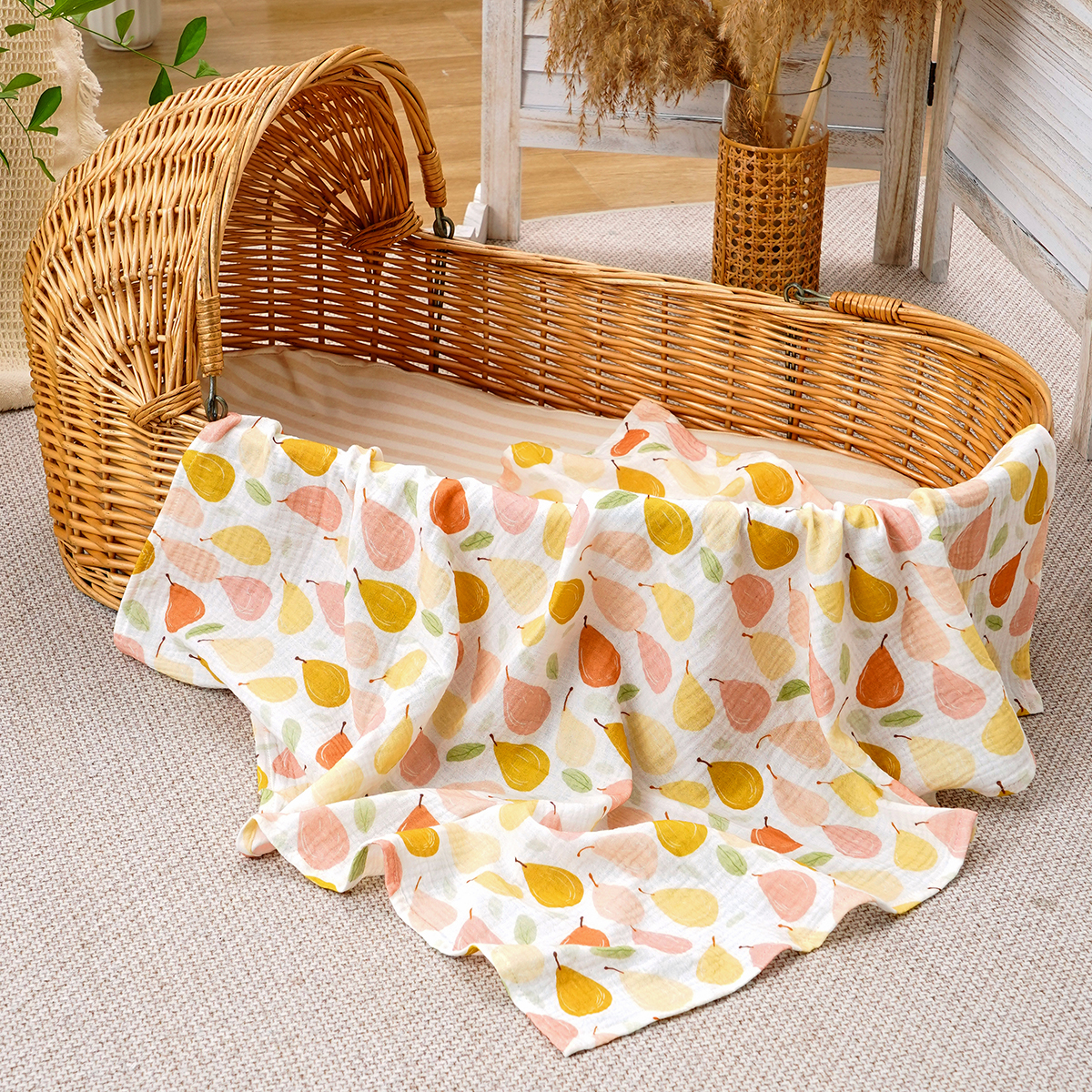 100%Cotton Crepe Blanket Newbo - Swaddle Blanket Muslin reseña y precio