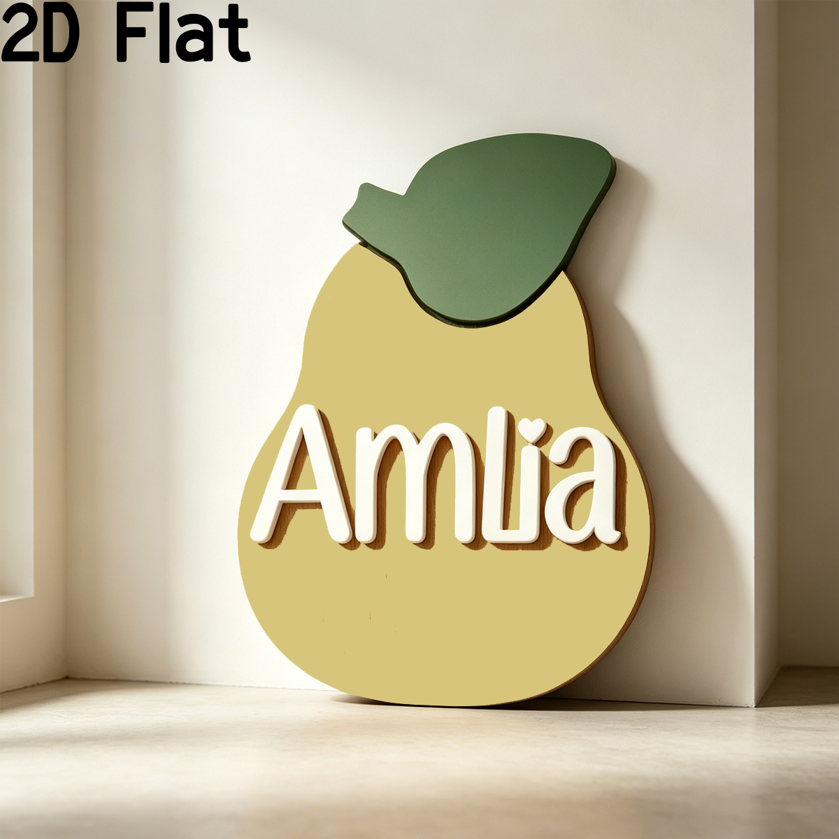 1Pc Custom Yellow Pear Wooden  - Baby Nursery Yellow Walls reseña y precio
