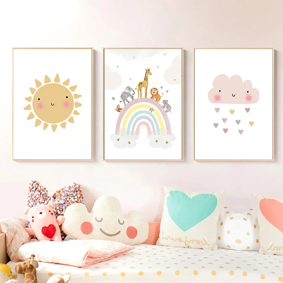 Giraffe Elephant Hot Balloon S - Baby Nursery Fabric reseña y precio