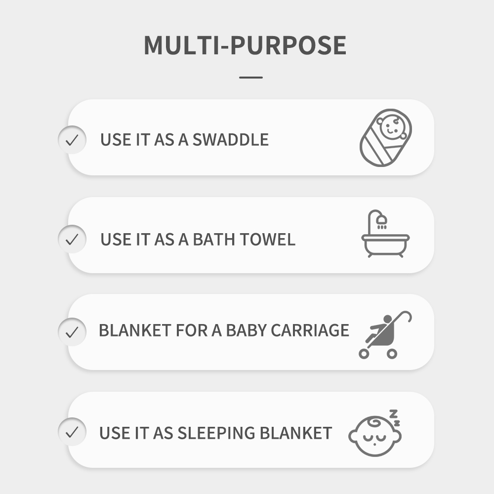 Happyflute 120x110cm Muslin Ba - Swaddle Blanket Muslin reseña y precio