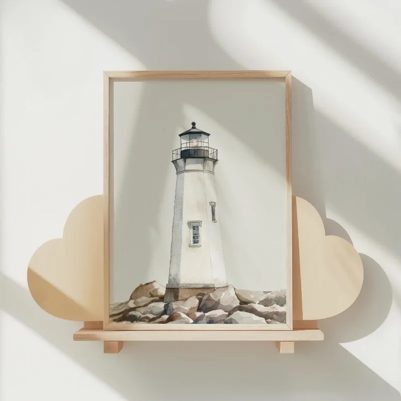 Neutral Nautical Nursery Art V - Baby Nursery Vintage reseña y precio