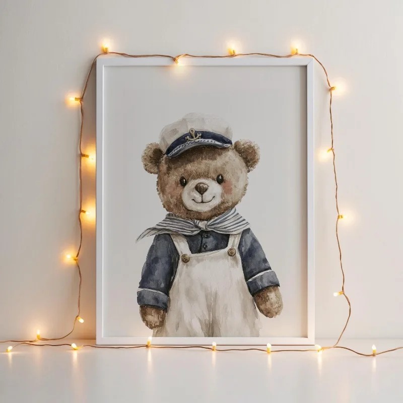Neutral Nautical Nursery Art V - Baby Nursery Vintage reseña y precio