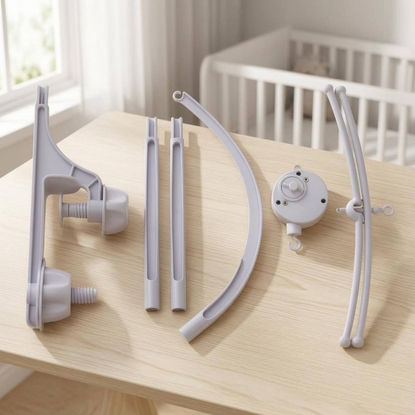 Baby Crib Mobile Stand White C - Baby Nursery Decor reseña y precio