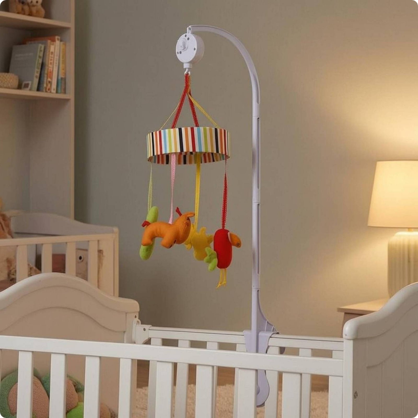 Baby Crib Mobile Stand White C - Baby Nursery Decor reseña y precio