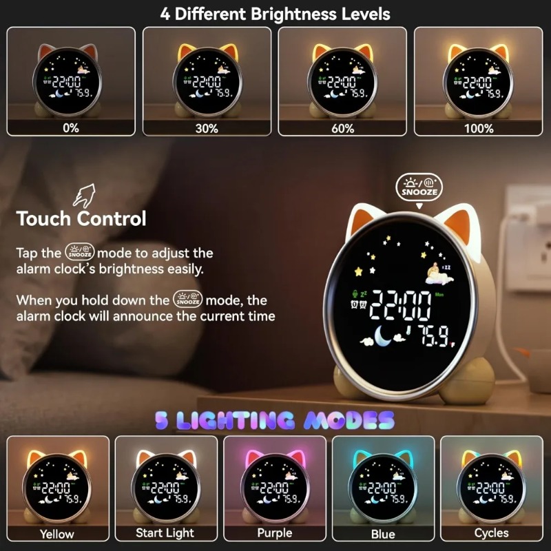 Kids Alarm Clock Ready to Rise - Sound Sleep Trainer Clock reseña y precio