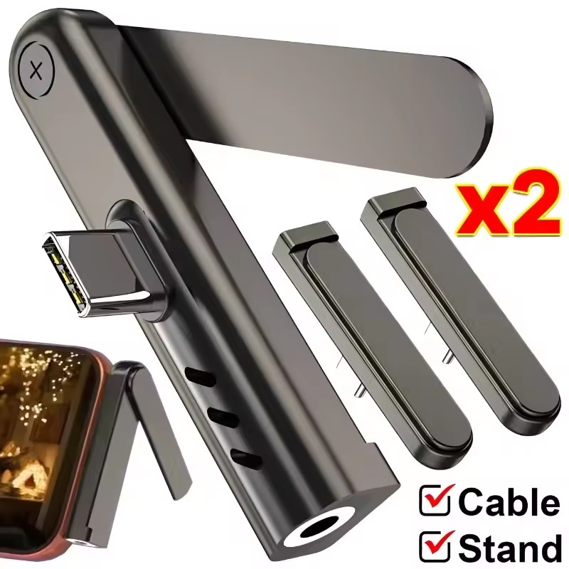 2/1PCS Portable USB C To 3.5mm - Mobile Hanger Arm reseña y precio
