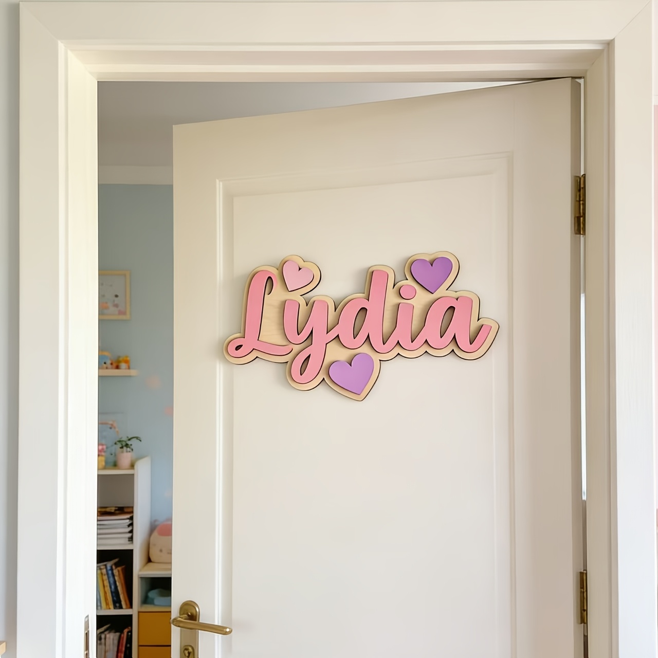 Personalized Gradient Heart Na - Baby Nursery Pink reseña y precio