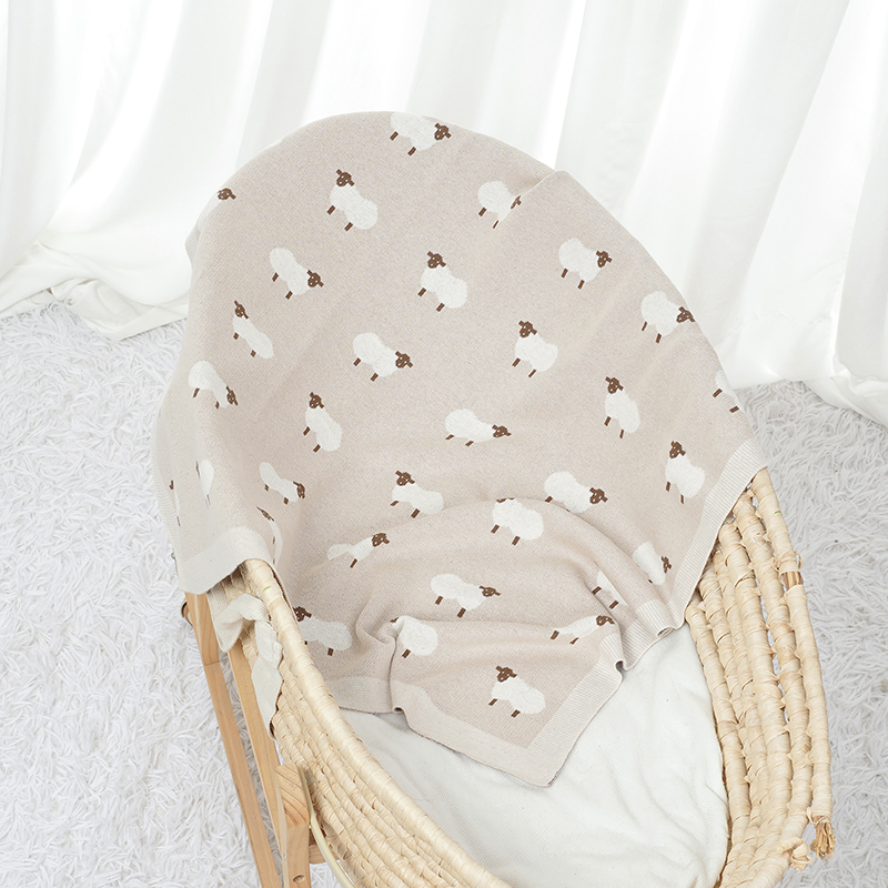 Cute Sheep Print Muslin Newbor - Swaddle Blanket Muslin reseña y precio