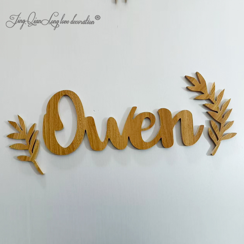 Custom Wooden Nameplate Person - Baby Nursery Name Letters reseña y precio