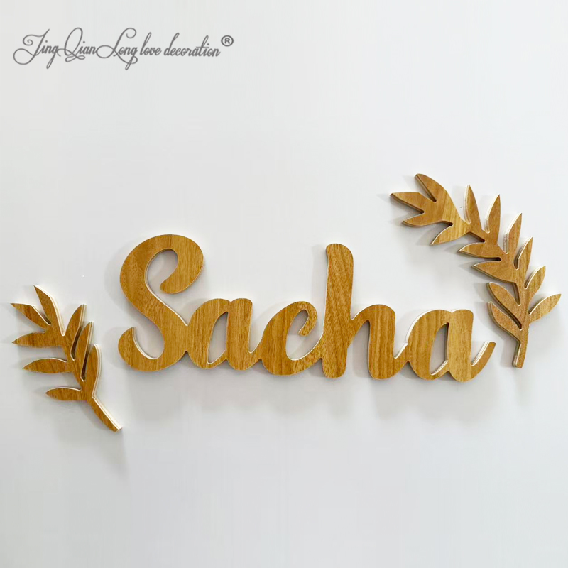 Custom Wooden Nameplate Person - Baby Nursery Name Letters reseña y precio
