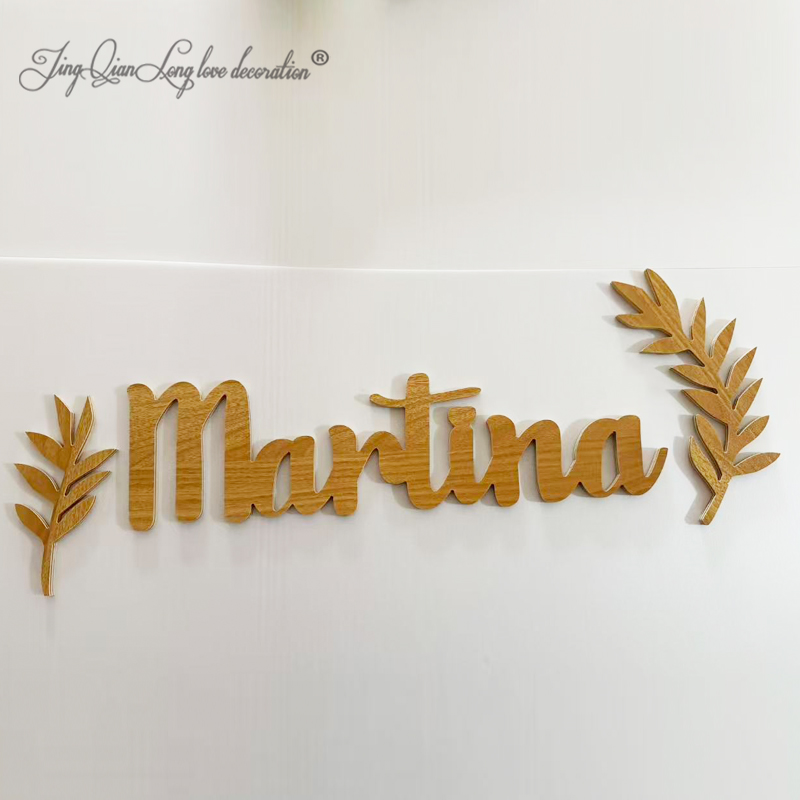 Custom Wooden Nameplate Person - Baby Nursery Name Letters reseña y precio