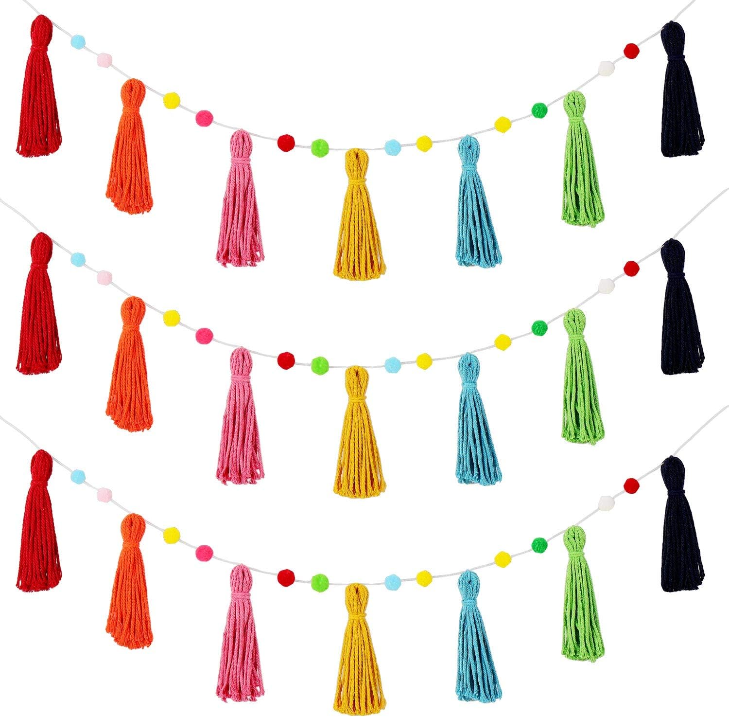 3 Pcs Colorful Rainbow Boho Ta - Baby Nursery Fabric reseña y precio