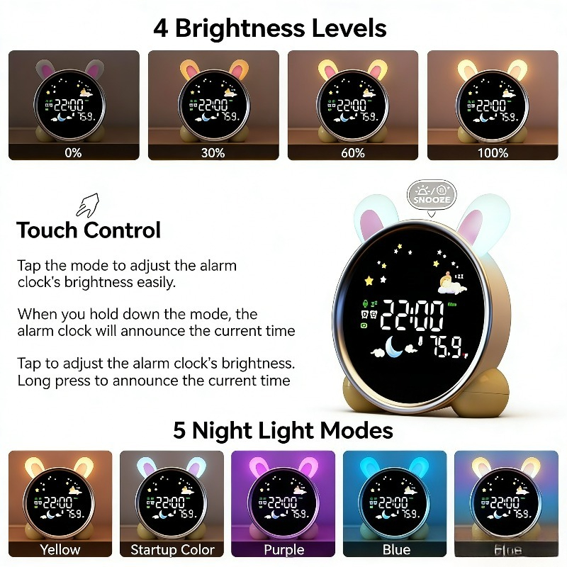 Kids Alarm Clock Ready to Rise - Sound Sleep Trainer Clock reseña y precio