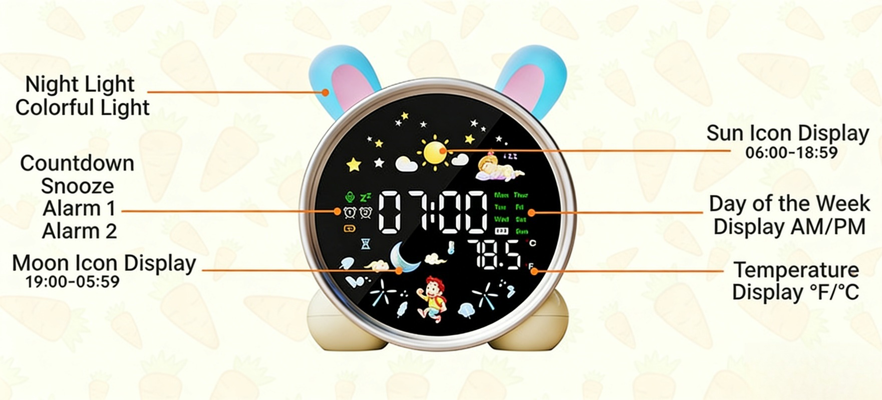 Kids Alarm Clock Ready to Rise - Sound Sleep Trainer Clock reseña y precio