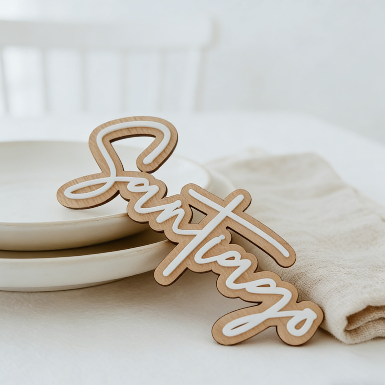 1Pc Custom Name Cute White Woo - Baby Nursery Decor reseña y precio