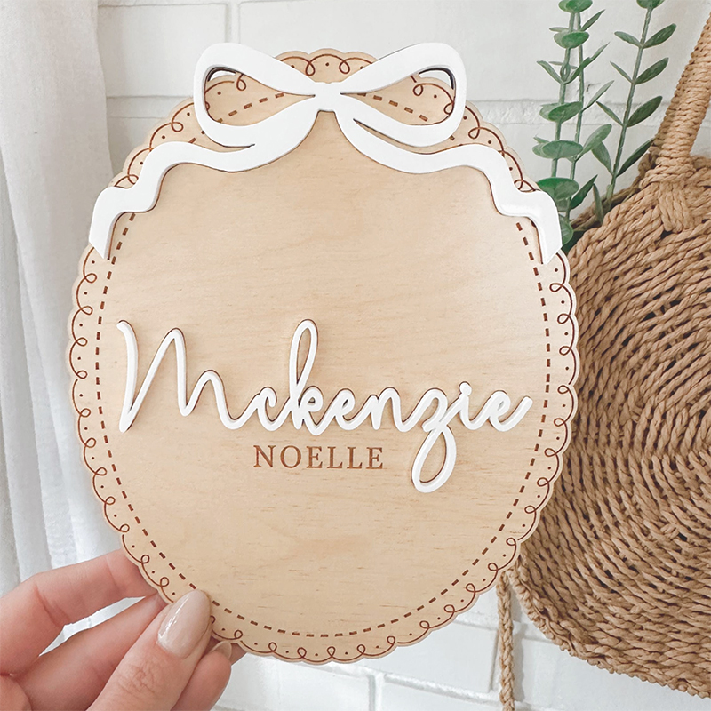 Custom Wooden Baby Name Sign B - Baby Nursery Pink reseña y precio