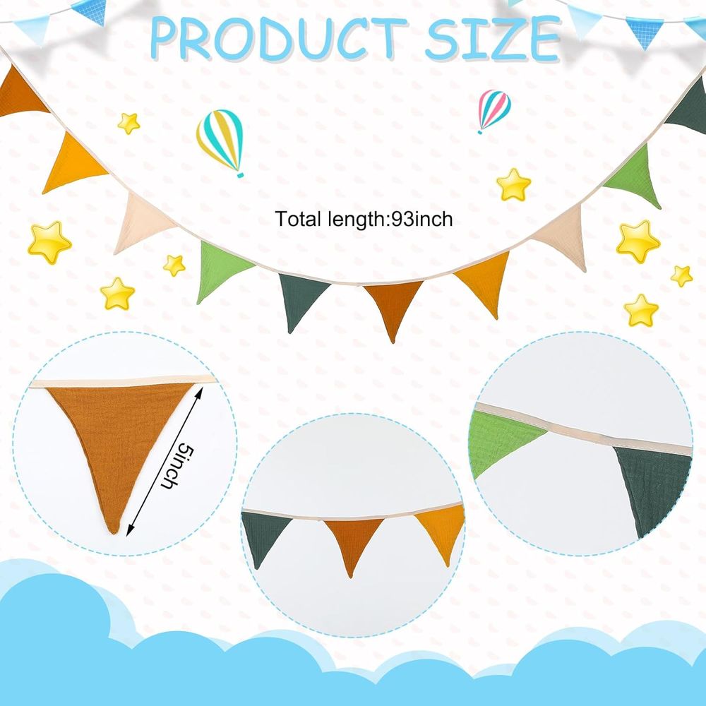 7.75ft Vintage-Colored Pennant - Baby Nursery Vintage reseña y precio
