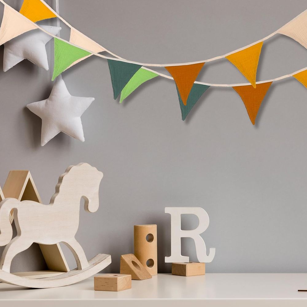 7.75ft Vintage-Colored Pennant - Baby Nursery Vintage reseña y precio