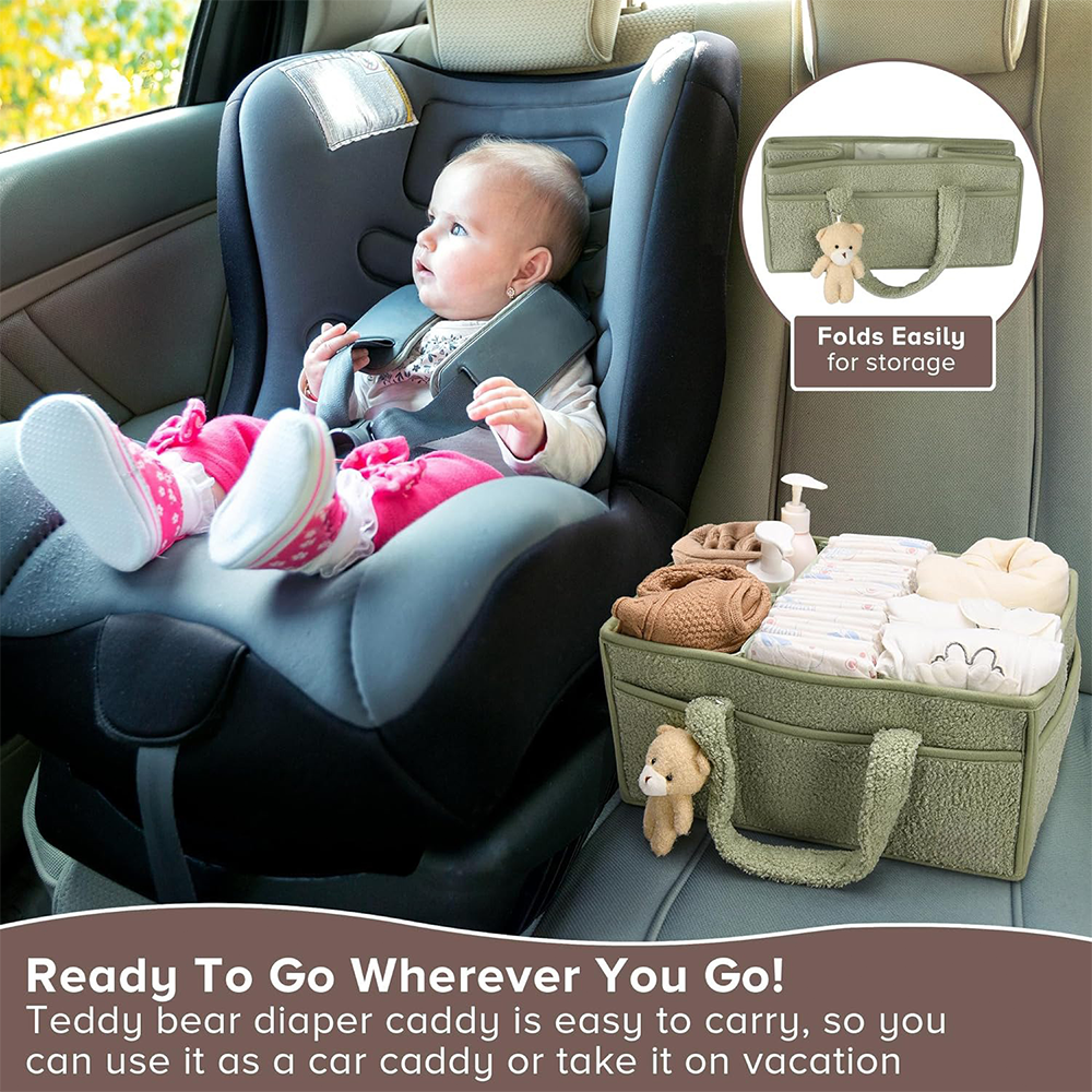PANGDUBE Plush Diaper Stackers - Baby Nursery Organizer reseña y precio