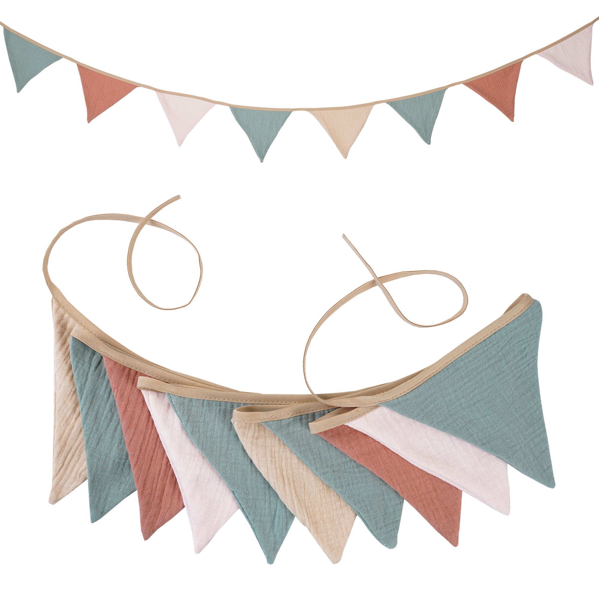 2.6M Nursery Fabric Bunting 10 - Baby Nursery Fabric reseña y precio