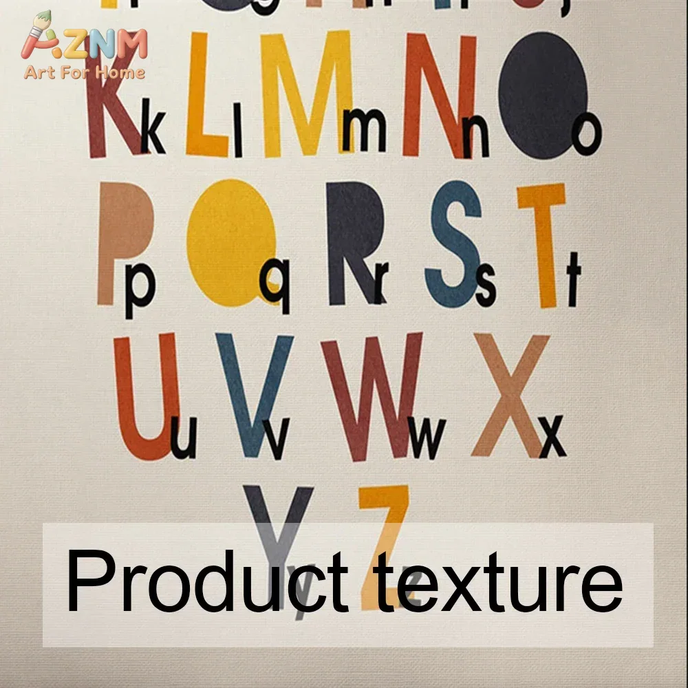 Rainbow Alphabet Poster Educat - Baby Nursery Fabric reseña y precio